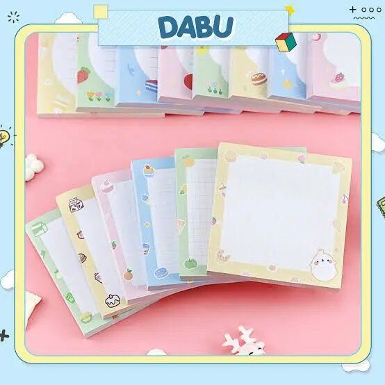 Dabu note paper in cute multi-colored checkered rabbit square shape