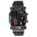 Watch Rectangle Adjustable Plastic Creative Number Matrix LED Digital Watch for Boys.