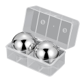 4Pcs Stainless Steel Ice Cubes Quick-Freeze Ice Balls Round Kitchen Bar Utensils.