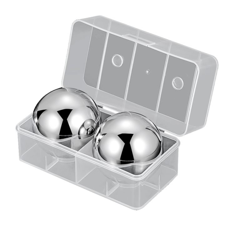 4Pcs Stainless Steel Ice Cubes Quick-Freeze Ice Balls Round Kitchen Bar Utensils