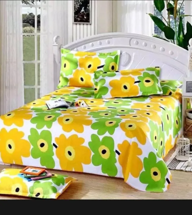 King%20Size%20Cotton%20Bed%20Sheet%20with%20Matching%202%20Pillow%20Covers%20-%20Multicolor%20-%20Image%202
