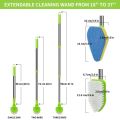 Extendable Floor Scrubber Triangle Sponge Telescopic Glass Wiper Long Brush Handle Floor Bathroom Bathtub Tile Cleaning Tool.