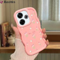 Jizetin for Redmi 13 Xiaomi Poco M6 4G Back Cover Small Pink Flower Macaron Bright Color Wavy Shape Soft Mobile Phone Cases. 