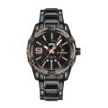Navi Force Nf9117 - Black Stainless Steel Analog Watch For Men - Rosegold & Black - Watch.