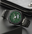 SKMEI Dual-Display Electronic Watch With Luminous Waterproof Steel Strap Fashion Business Wristwatches For Men 1816. 
