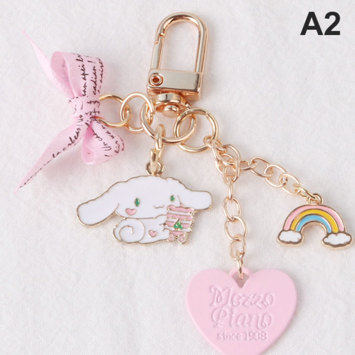 Cute%20girls'%20keychains%20car%20keys%20key%20chains%20bag%20decor%20pink%20rosette%20rainbow%20pendant%20MJ%20-%20Image%203