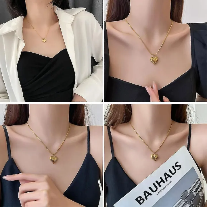 Love%20Pendant%20Simple%20Stainless%20Steel%20Clavicle%20Chain%20Light%20Luxury%20Women's%20Necklace%20Jewelry%20-%20Image%205