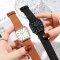 ROSIVGA Fashion Square Watch Men Women Couple Watches Unisex Leather Band Sports Watch. 