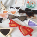 Whimsical Understated -Craftsmanship and Trendy -Korean Style Ulzzang Retro Triangle Cat Eye Sunglas- Progressively Better.