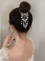 Bell Orchid Flower Hair Claw Clip Tassel Pin Head Ponytail Buckle Hair Clip Women Hairpin Barrette Hair Accessories. 