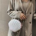 2X Women Girls Little Mermaid Seashell Purse Cross-Body Shoulder Bags Glitter Sequins Chain Evening Purse, Pink. 