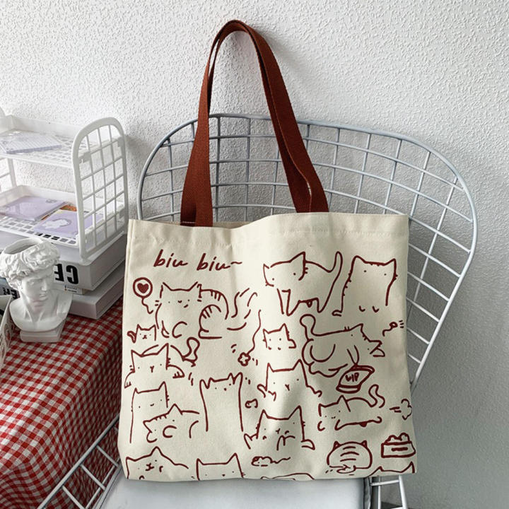 Canvas%20Bags%20Handbag%20For%20Women%20Shopper%20Cute%20Cat%20Tote%20Bag%20With%20Zipper%20Designer%20Bag%20Cartoon%20Shoulder%20Bags%20-%20Image%208