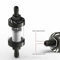 Chrome Glass 8mm Fuel Filter Universal Washable Car Fuel Filter For Motorcycle Boats Inline Petrol Diesel Filter. 