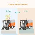 Children ulation Road Sweeper Toy Garbage Truck Sanitation Processing Street Car Model Light Music Back Birthday Toy Car Gift.