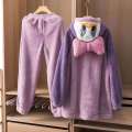 New Melody Autumn/Winter Peach Set Long Plush Couple Home Fur Yellow Bear Pajamas.