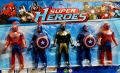 Avengers 4 Super Hero Toy Set iron man hulk Spider-Man thanes captain America (5pcs) - Toys For Boys. 