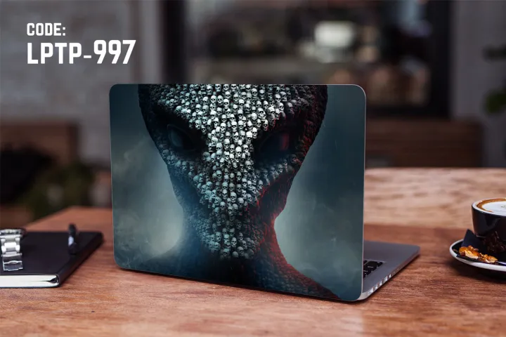 LPTP-997%20Alien%20Head%20Filled%20With%20Skulls%20Wallpaper%20premium%20quality%20laptop%20sticker%20-%20Image%203