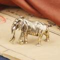 Brass Elephant Figurine Animal Sculpture Home Decoration for Home Desk. 