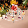 GC Dessert Cupcake Stands Set Of 3 Cup Cake Treat Stand 3 Tier Acrylic Cupcake Stand Display Shelves Riser Dessert Display Tower For Party Wedding Collectibles Figures.
