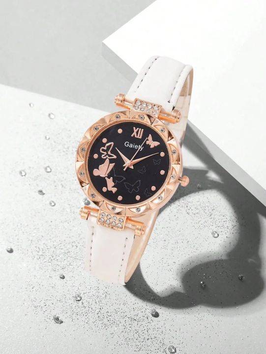 LooKeo%20Mall%20Women's%20Butterfly%20Analog%20Wristwatch%20and%20Bracelet%20Set,%20Fashionable%20and%20Casual%20Watch,%20Gift%20for%20Her%20-%20Image%202