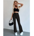 Bootcut Pants High Waist Flare Pants for women made of polyester fabric. 