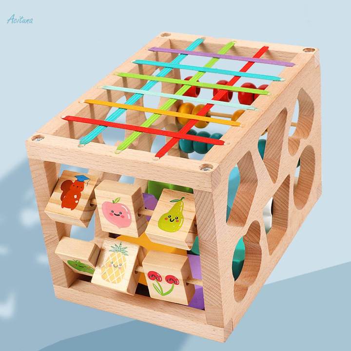 Baby Shape Sorter Toys Wooden Baby Toys for Toddlers Boy Girl Gifts Children