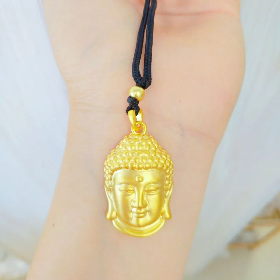 Vietnam Shajin Buddha Head Small Pendant Brass gold-plated Buddha