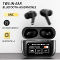 A9 Pro Wireless Bluetooth Headphones Original Earphone ANC Noise Reduction Headset LED Touch Screen Earbuds-Best Rate. 