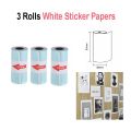 3 roll/3 pc sticker paper rolls for thermal printing 57x30mm mini thermal printer self-fierce thermal sticker printing paper paper paper P1/P2 mini. 