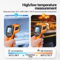 Non-contact Handheld Infrared Industrial Thermometer -50-400°C IR Laser Sensor Temperature Detector (No Battery). 