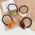 Korean Simple Temperament Acrylic Circular Black Rubber Band Headdress High Elastic Hair band Hair Accessories.