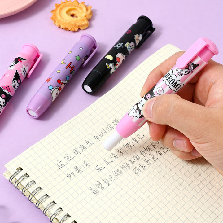 New%20Sanrio%20Press%20Pencil%20Eraser%20Cute%20Cartoon%20Kuromi%20Eraser%20Creative%20Stationery%20School%20Learning%20Office%20Supplies%20Children's%20Giftscosplay%20-%20Image%203