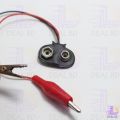 DC 9V Battery Clip Connector Lead Socket 6F22 Battery Holder Snap 9 Volt With Dual Alligator Clip For Arduino DIY. 