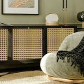 Rattan Pattern Honeycomb Lattice Self-adhesive Entrance Hall Waterproof Mildew-proof Wallpaper Chinese Style Homestay Decoration.