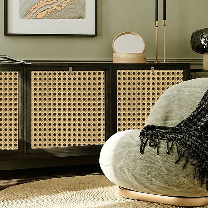 Rattan%20Pattern%20Honeycomb%20Lattice%20Self-adhesive%20Entrance%20Hall%20Waterproof%20Mildew-proof%20Wallpaper%20Chinese%20Style%20Homestay%20Decoration%20-%20Image%204