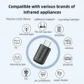 2X Type-C App Remote Control Mobile Infrared Transmitter Android Mobile Phone Learning OTG Smart Remote Control Black. 