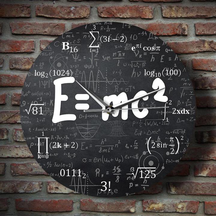 Tory of Relativity Math Formula Wall Clock Scientist Physics Teacr Gift School Clroom Decor