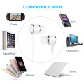 3.5mm Stereo Headphone Portable In Ear Wired Earphones 3.5mm Plug Delicate for Mobile Phone PC Laptop Computer MP3.