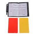 Football Red And Yellow Cards Record Red Card Yellow Card Referee Tool Equipment With Leather Case And Ballpoint Pen_1Pcs.