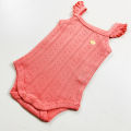 Infant and Toddler Girl Baby Sleeveless Cotton Romper Bodysuit From Levin.