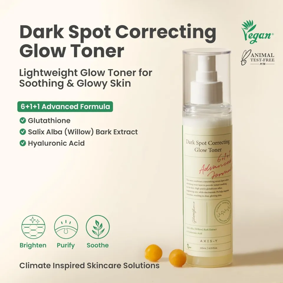 AXIS-Y Dark Spot Correcting Glow Toner 125ml | Brightening & Hydrating with  5% Niacinamide, Glutathione & Hyaluronic Acid - Vegan Korean Skin Care  Exfoliator Face Toner for All Skin | Daraz.com.bd