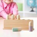 Wooden Peg Dolls for Boys Girls, 5 PCS Rainbow Wood Peg People Montessori Preschool Wood Rainbow Friend Educational Toys Learning Educational Toys.