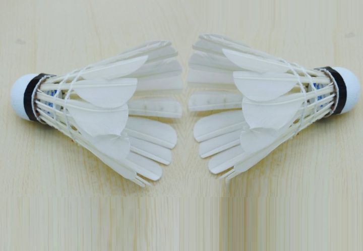 Enjoy Badminton With Shuttlecock Pack Of 2 Feather Shuttle Badminton Cork - High-Quality Feathers For Smooth Play