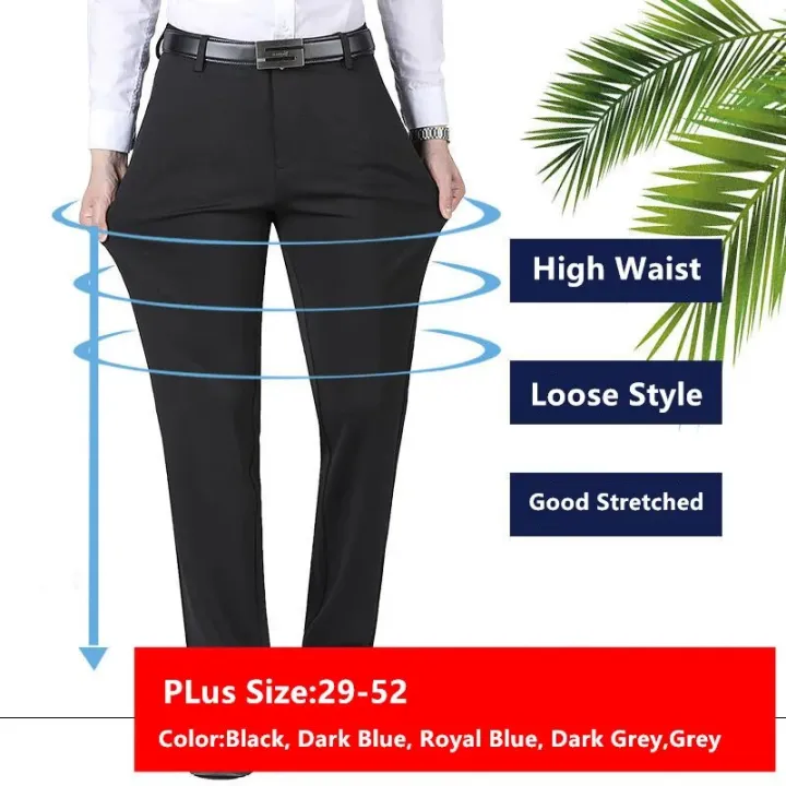 Formal%20Pants%20Men%20Thick%20Autumn%20Black%20Blue%20Grey%20Elastic%20Stretch%20Bussiness%20Loose%20Suit%20Big%20Plus%20Size%2046%2048%2050%2052%20Office%20Trousers%20-%20Image%202