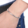Women's 925 Sterling Silver Bangle Simple Smooth Bangle Solid Female Charm Jewelry Party Gift Loser Lione.