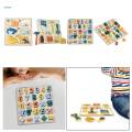 Wooden Matching Puzzle Early Educational Montessori Toy for Baby Preschool.