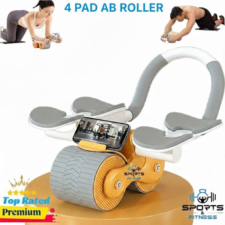 Abdominal Exercise Ab Wheel Roller Wheel With 4 Elbow Support Wheel Roller Wheel Ab Exerciser .1st time coming 2026 model