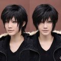 Vanfa Women's Fashion Cosplay Short Black Heat Resistant Synthetic Wig with Net Cap.