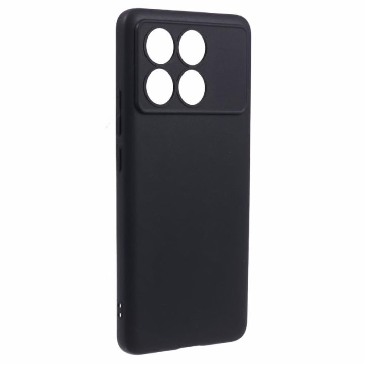 Xiaomi Poco X6 Pro Silicone Matte Flexible Soft Phone Case - Black & Blue - Phone Back Cover