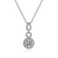 Douyin Kuaishou live broadcast imitation moissanite concentric knot gourd necklace women's fashion Baita light luxury Baita clavicle chain.